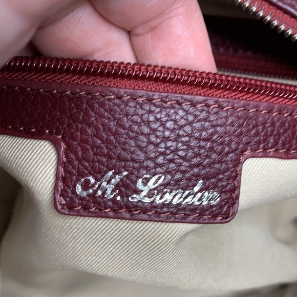 M London Convertible Deep Red Leather Satchel - Picture 8 of 9